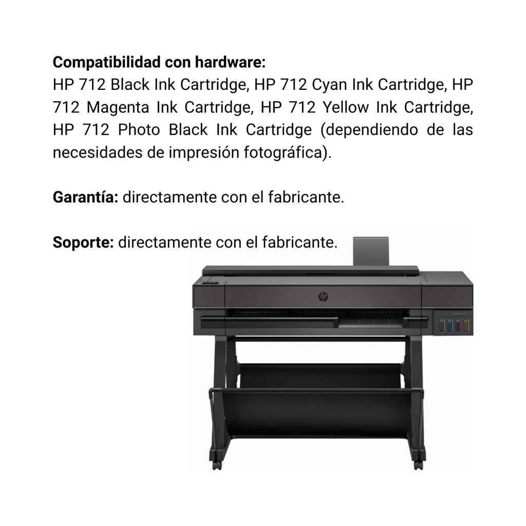 Plotter E Impresora HP DesignJet Smart Tank T858 36-in Printer