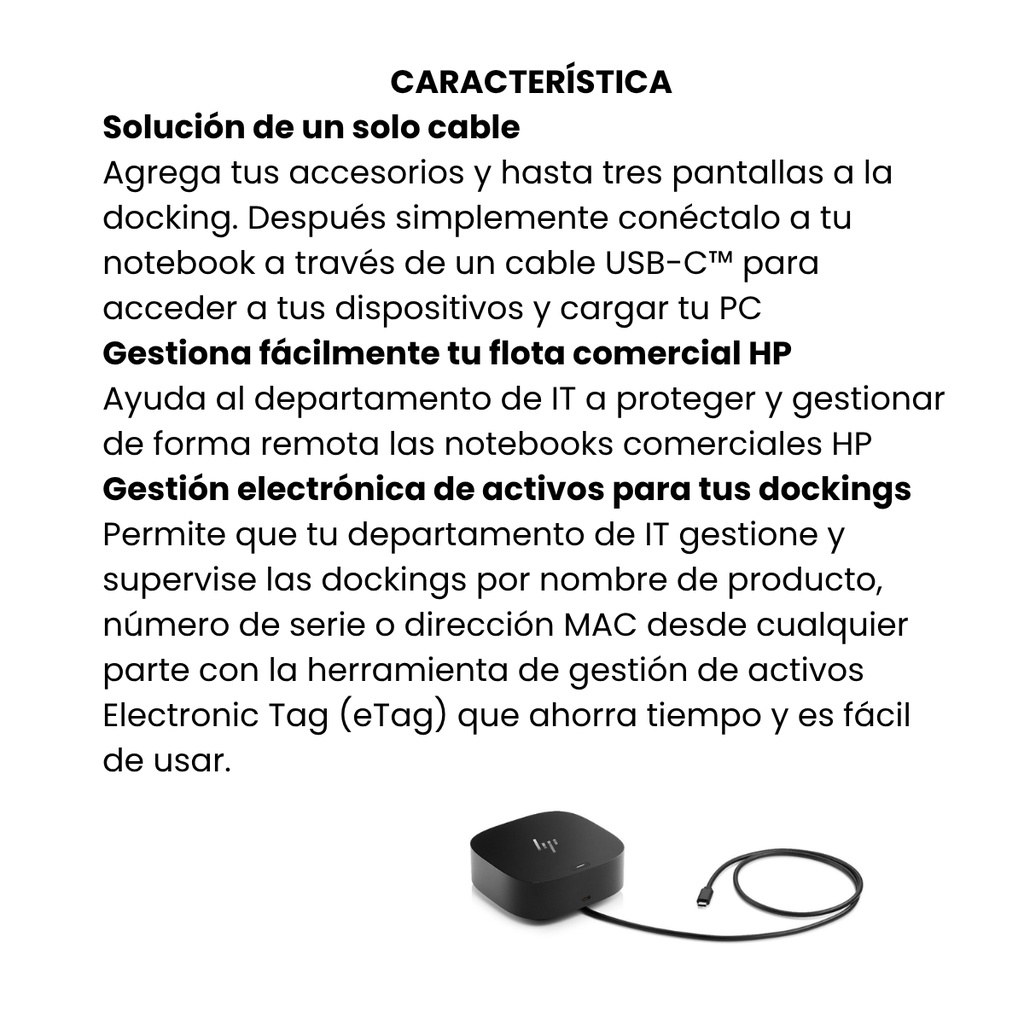 Adaptador HP USB-C Dock G5 Color Negro