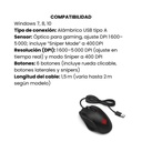 Mouse Original Alámbrico Gamer Hp 400 Omen Negro