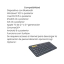 Teclado Inalámbrico Logitech Gris Oscuro K380 Multi-Device