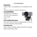 Cámara Web Logitech Negro Grafito MX Brio Ultra HD 4K