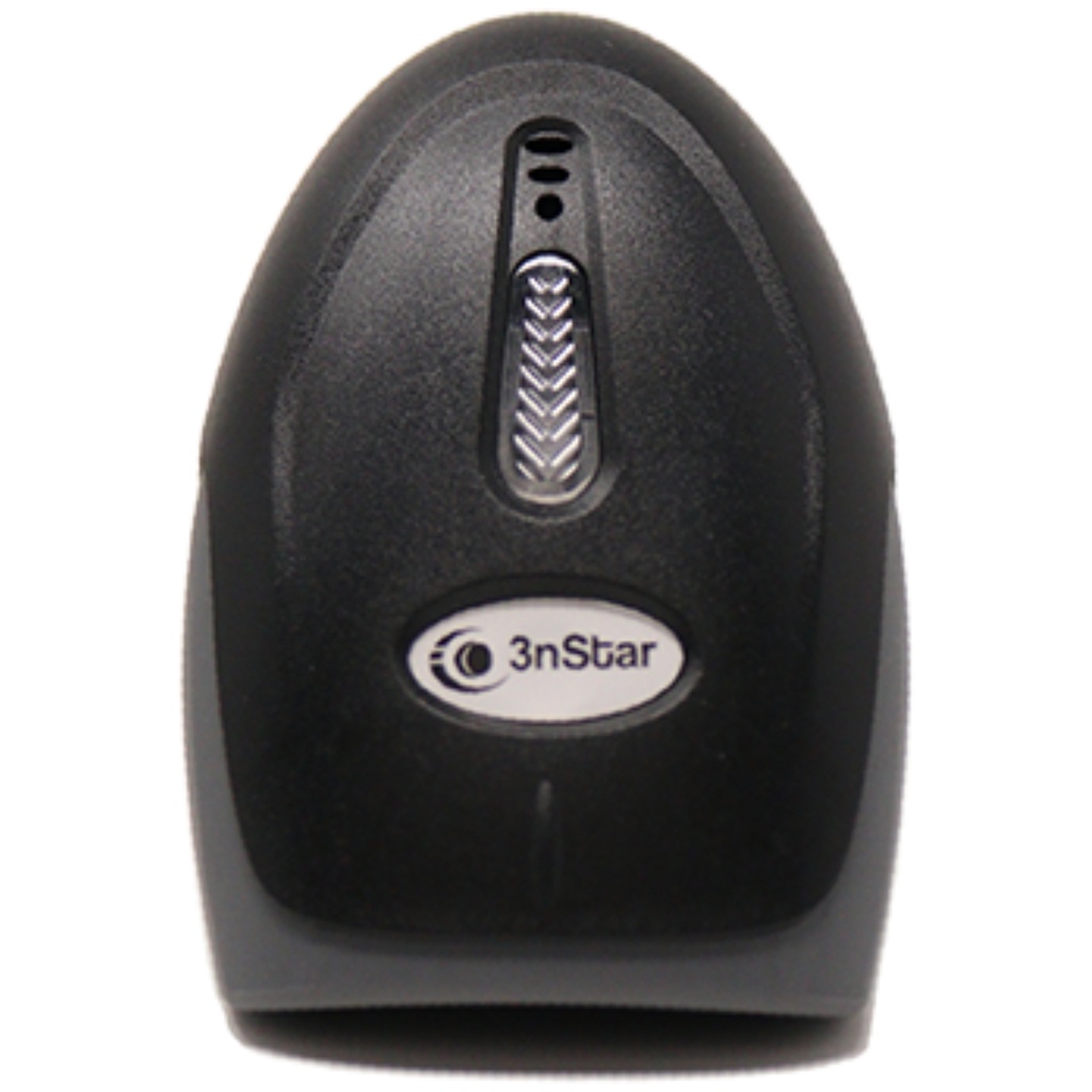 Escáner Manual De Código De Barras 3nStar,100 Escaneo(s),1D Láser Lineal, Única Línea, USB, Base Incluida, IP54 Color Gris 