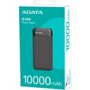 Power Bank Adata 10000mAh, 2 Puertos USB+1 Puerto Tipo C Entrada Y Salida+1 Puerto De Entrada Micro USB Color Negro