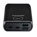 Power Bank Adata 20000mAh, 2 Puertos USB+1 Puerto Tipo C Entrada Y Salida+1 Puerto De Entrada Micro USB Color Negro
