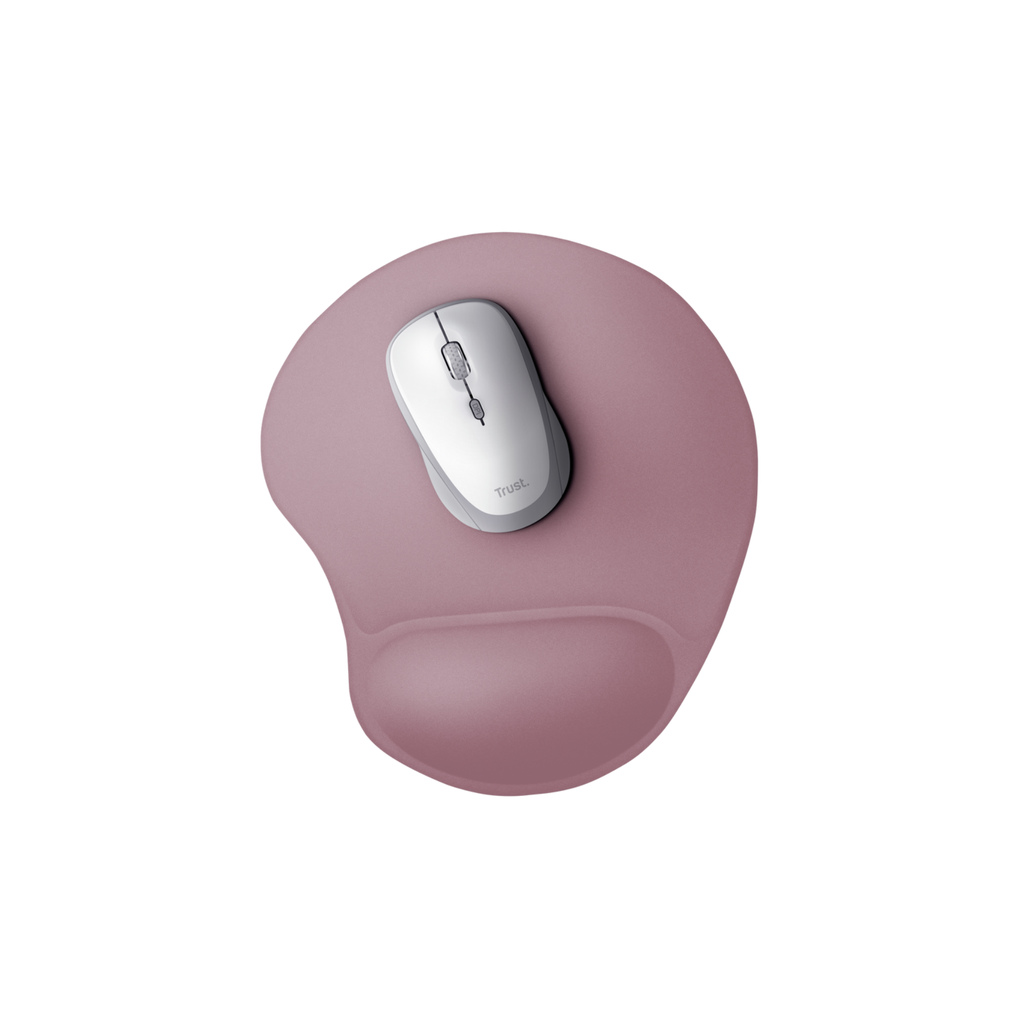 Pad Mouse Trust Gel Bigfoot Rosa con Soporte para Muñeca