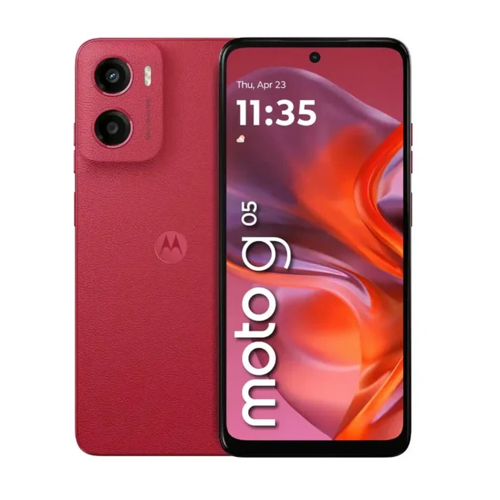 Celular Motorola G05 Rojo, 4GB RAM y 128GB Memoria Interna