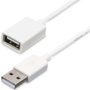 Cable StarTech Extensor USB-A 2.0 Macho/Hembra Blanco 3 mts