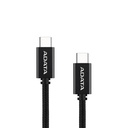 Cable ADATA USB-C 2 Metros 100W Soporta Carga Rápida PD3.0 Y QC3.0 Color Negro