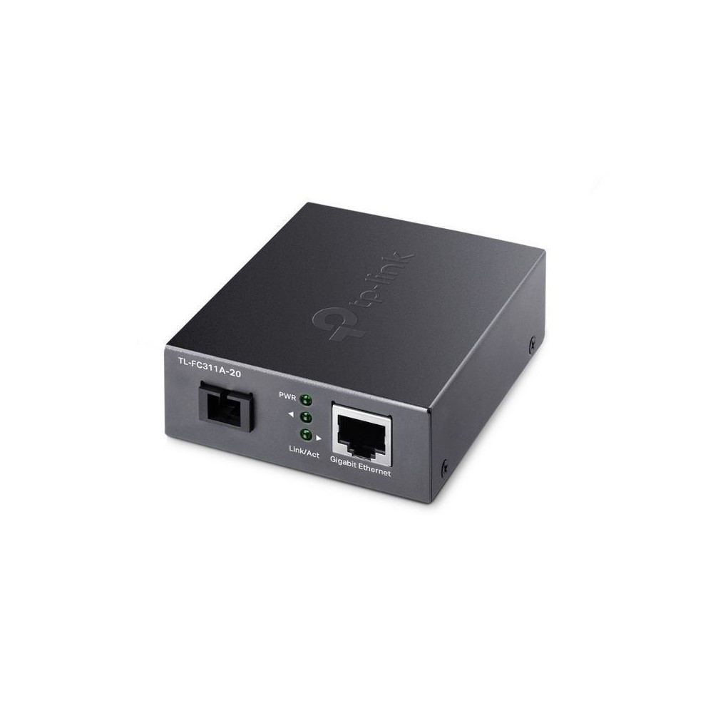 Convertidor De Fibra Bidireccional TP-LINK SC WDM De 10/100/1000 Mbps A 1000 Mbps Negro