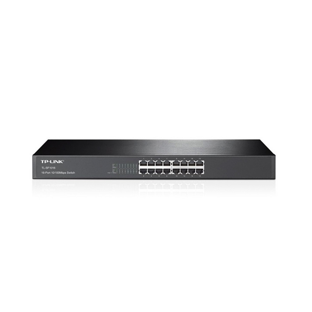 Switch TP-LINK No Administrable 16 Puertos 10/100Mbps Para Montaje En Rack Color Negro