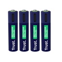 Baterías Recargables Trust tipo C 4 pilas - AAA