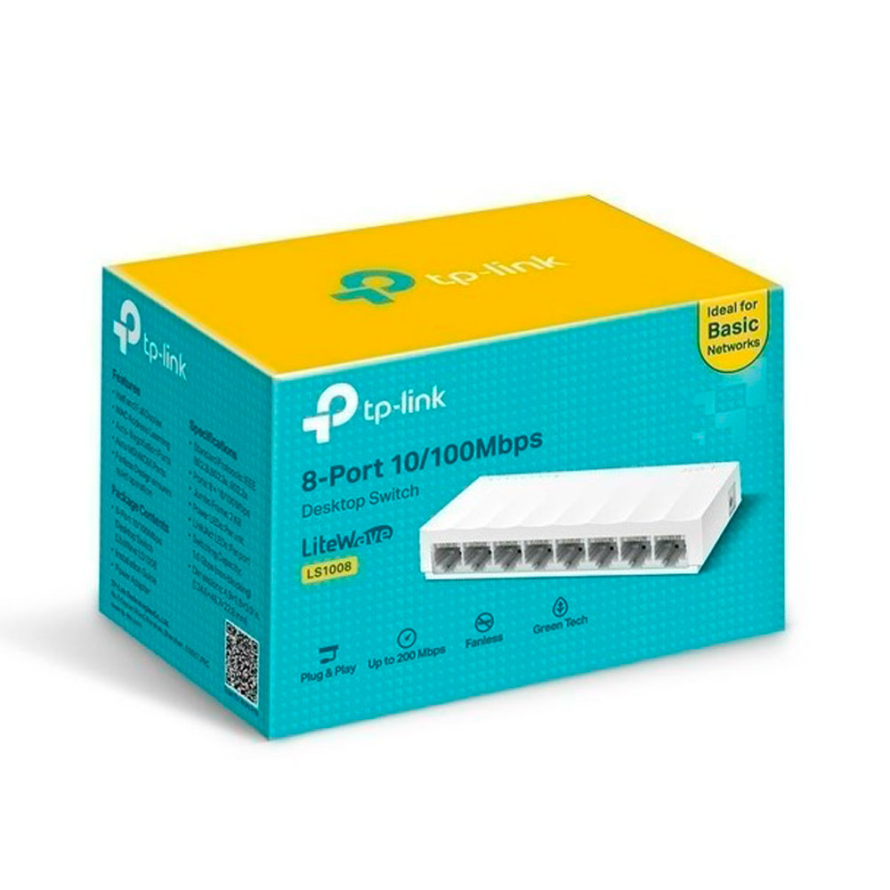 Switch De Escritorio 8 Puertos 10/100 Ls1008 Tp Link