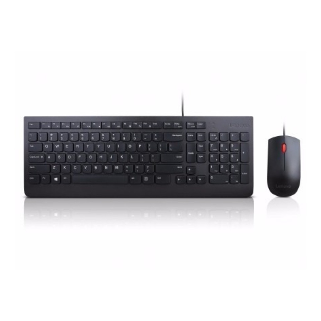 Combo Lenovo Essential Teclado Alámbrico + Mouse USB