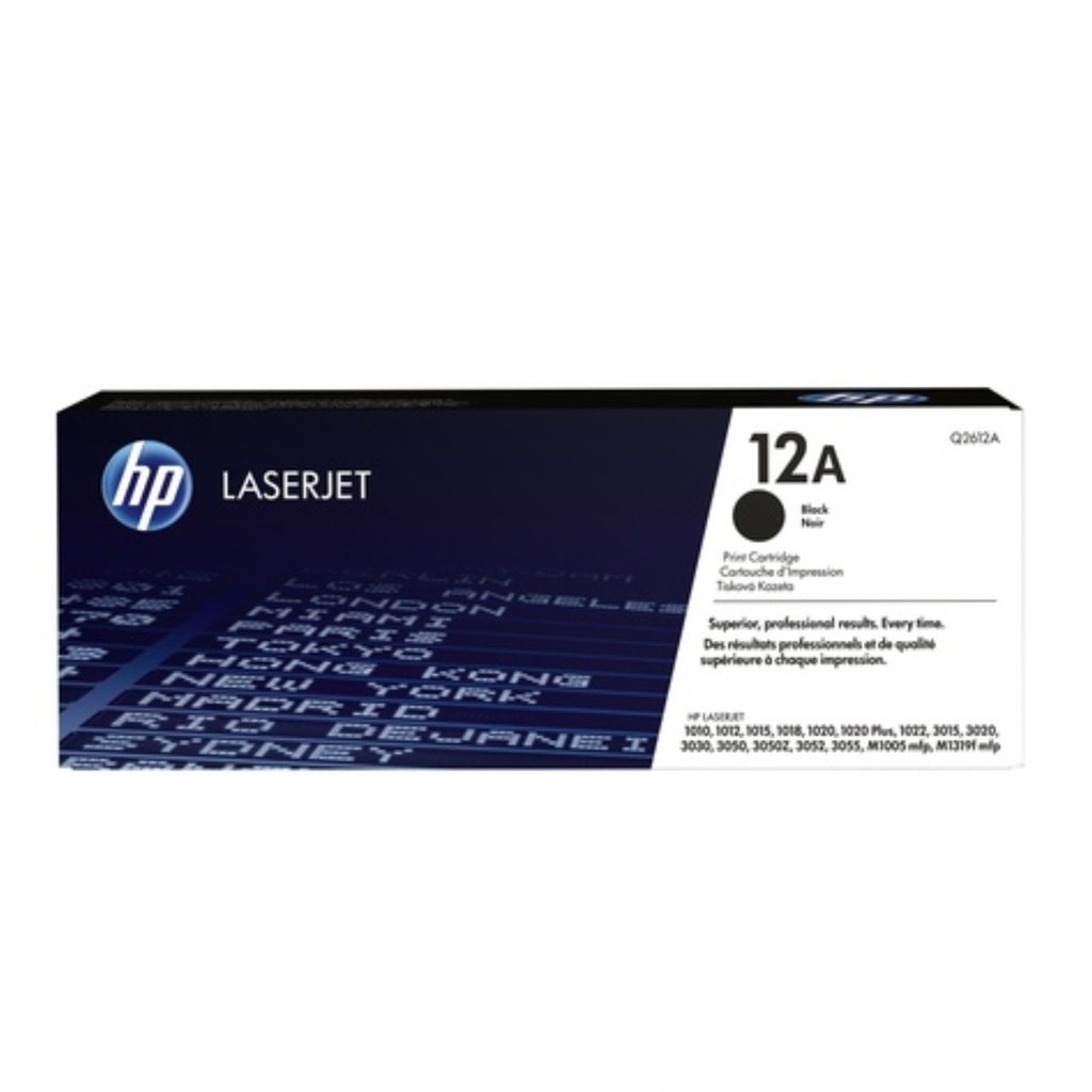 Cartucho Original De Tóner HP 12A Negro 2.000 págs