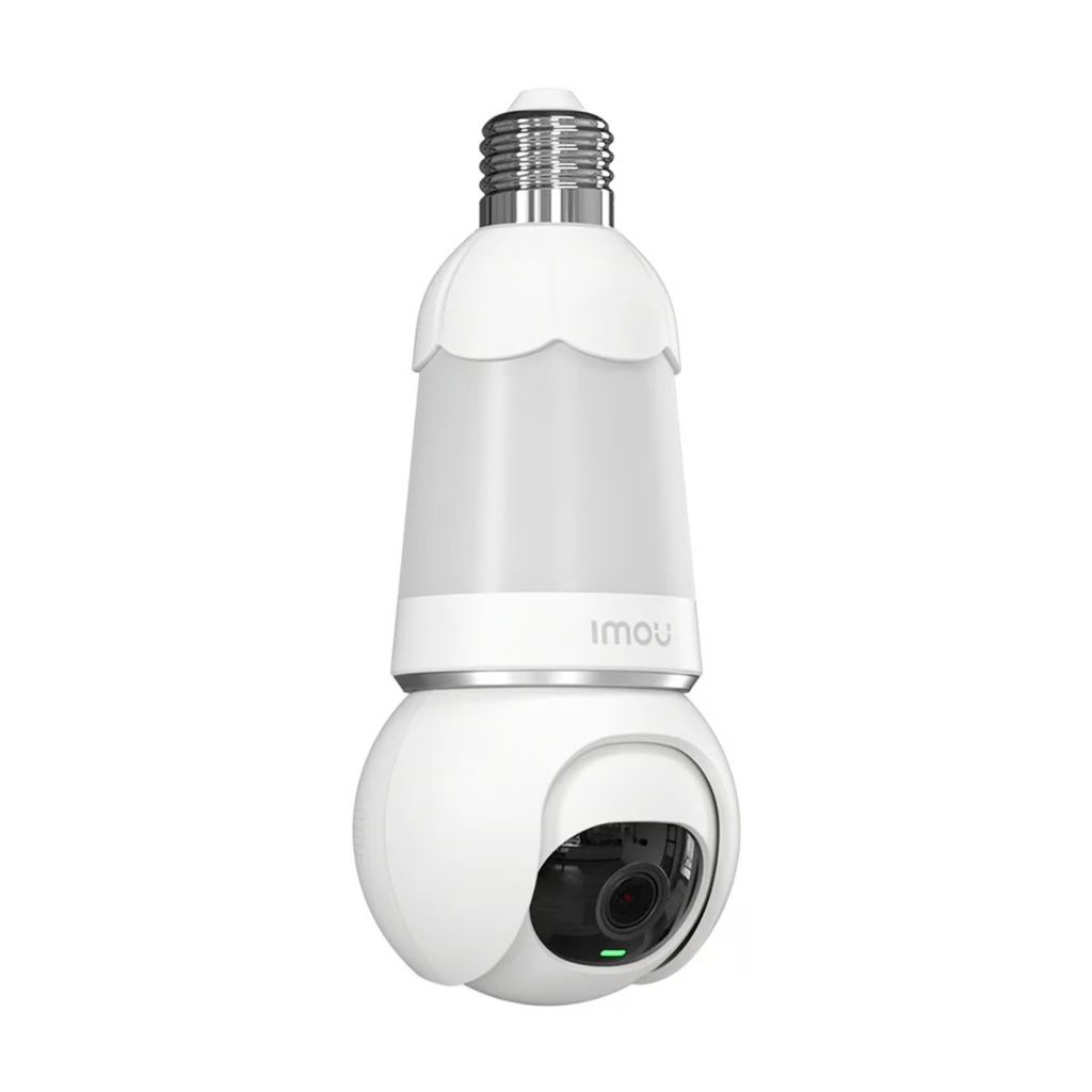  Bulb Cam IMOU Full Color 3MP DOMO WIFI 2K IR 25M Wi-Fi Lente 2.8mm 98° (H), 54° (V), 0~340° Pan, 90°Tilt, Smart IR: 25m DWDR, Compresion: H.265/H.264, Slot MicroSD hasta 256GB, Sirena de Alerta, AI (Deteccion de humano / Vehiculo), Audio 2 vias