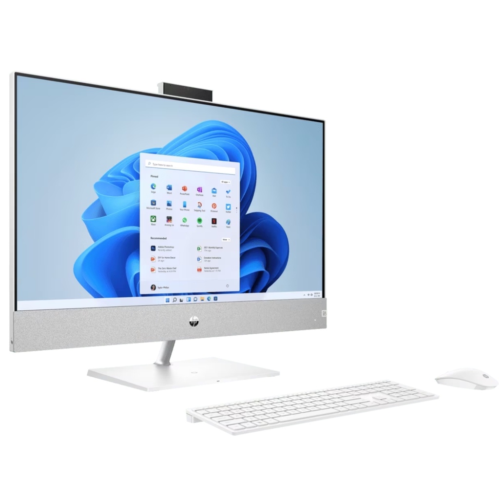 Computador Todo en Uno HP Pavilion 27-ca0004la AMDRYZEN 5, RAM 16GB, SSD 512GB, W11 Pro Blanco
