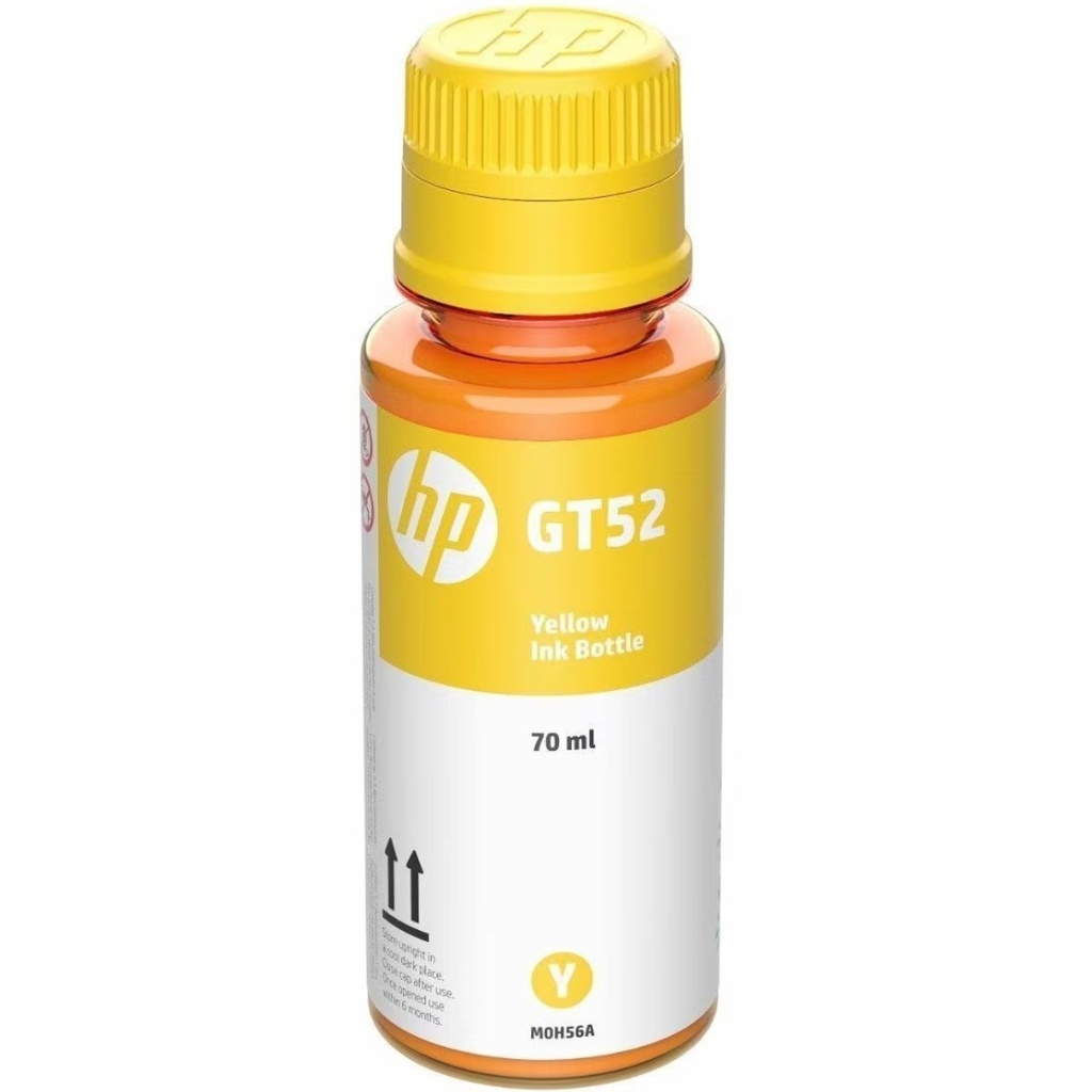 Botella Original De Tinta Hp Gt52 Amarilla, 4.000 Páginas, 70 ml
