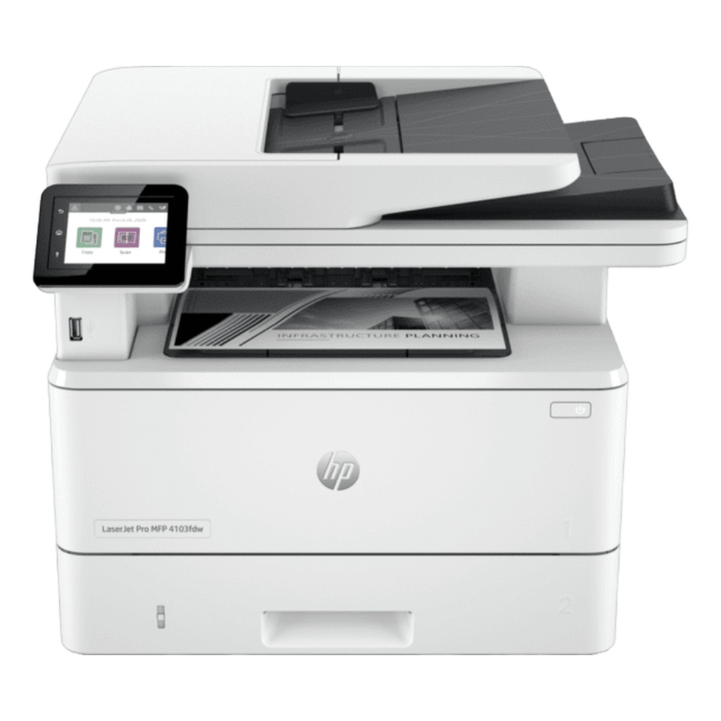 Combo Impresora Hp Laserjet Pro Mfp 4103fdw Blanca + Resma