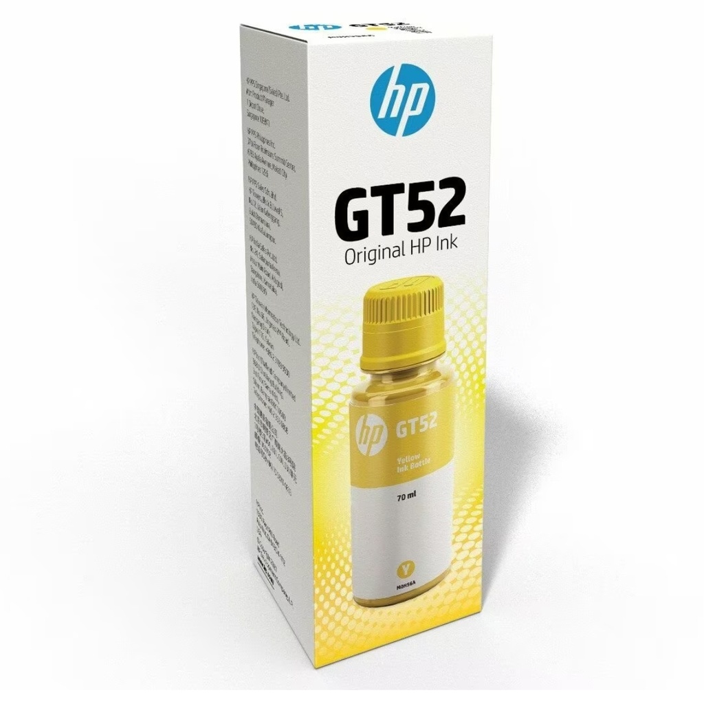 Botella Original De Tinta Hp Gt52 Amarilla, 4.000 Páginas, 70 ml