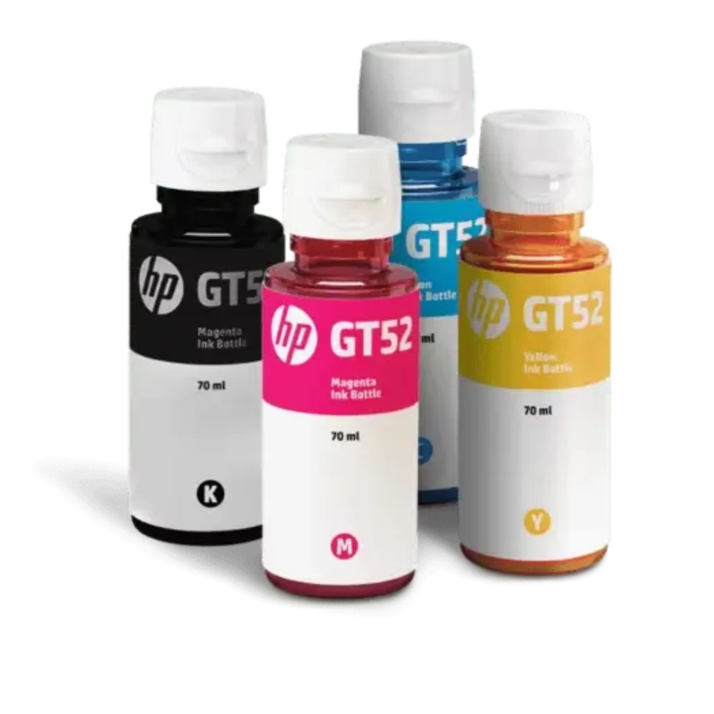Kit tintas GT52 Yellow, Cyan, Magenta + GT53 Negra