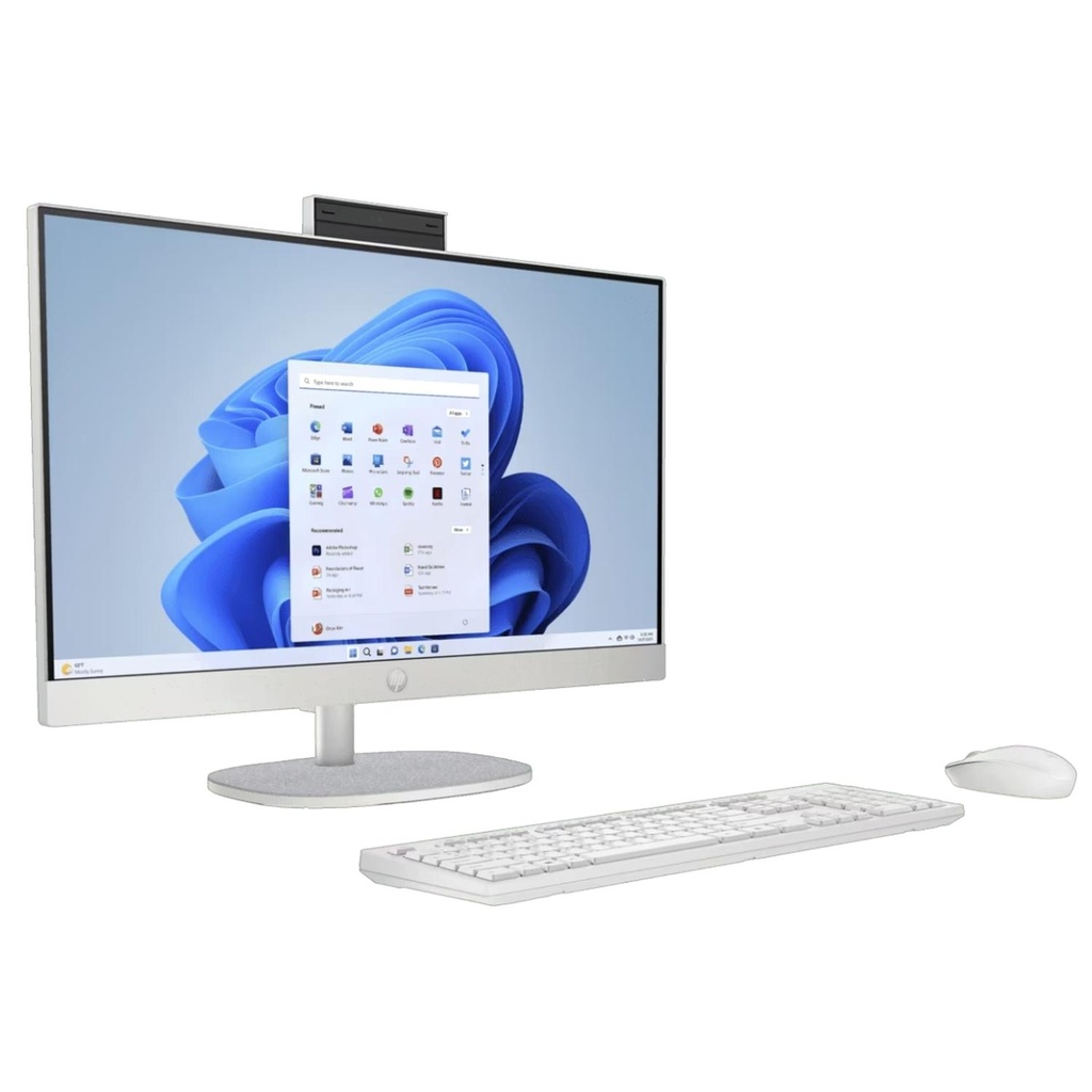 Computador Todo En Uno HP 24-cr0019la Ryzen 3 7320U RAM 8GB SSD 512GB W11 Home Blanco