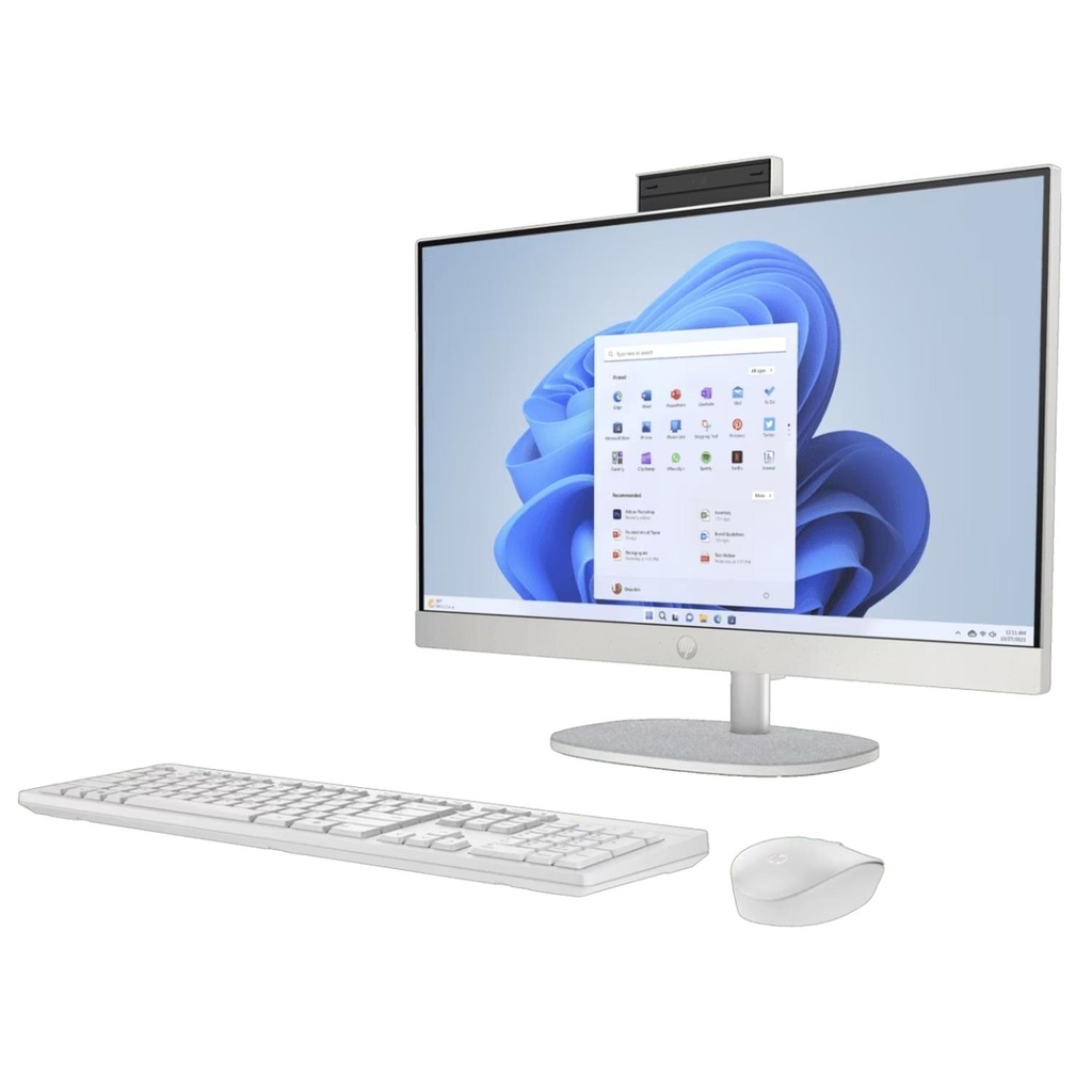 Computador Todo En Uno HP 24-cr0019la Ryzen 3 7320U RAM 8GB SSD 512GB W11 Home Blanco
