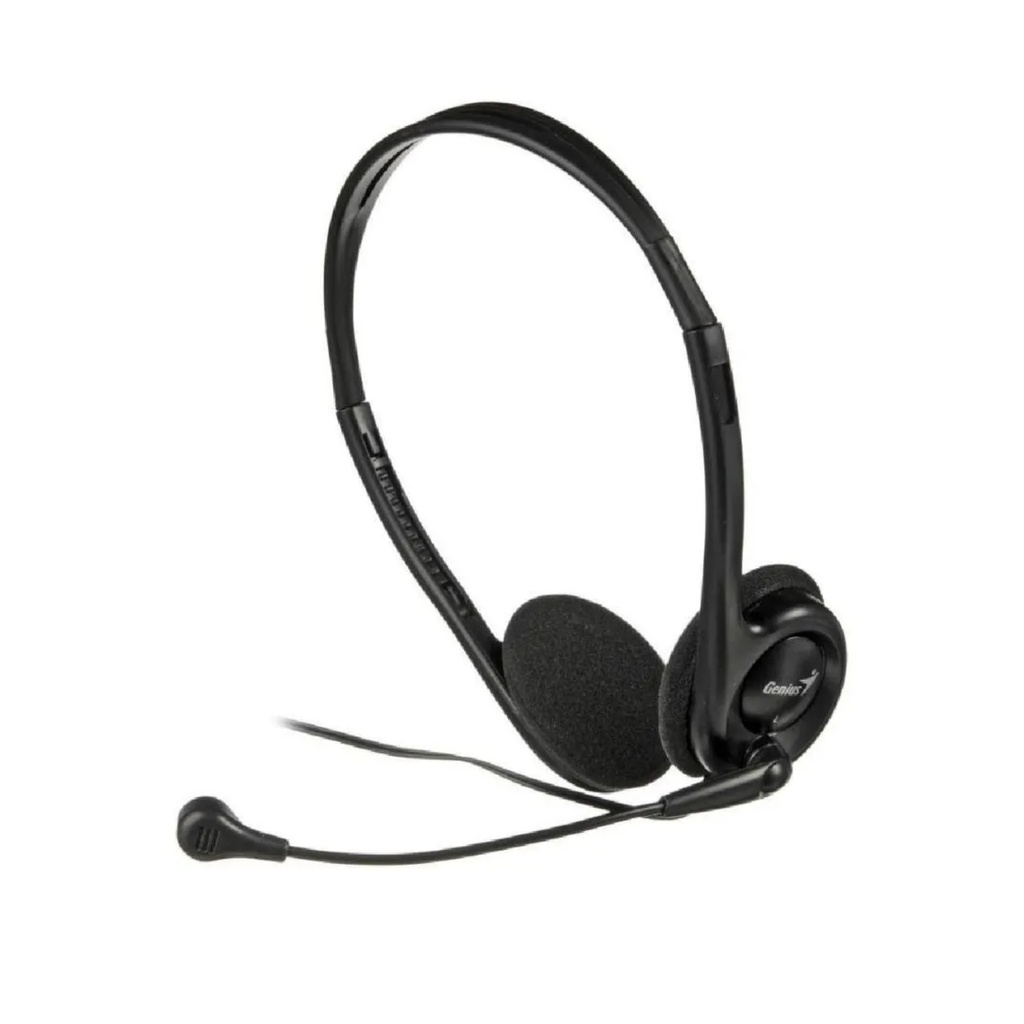 Audífono diadema GENIUS HS-200C 2 Plug 3.5mm Negro con Micrófono