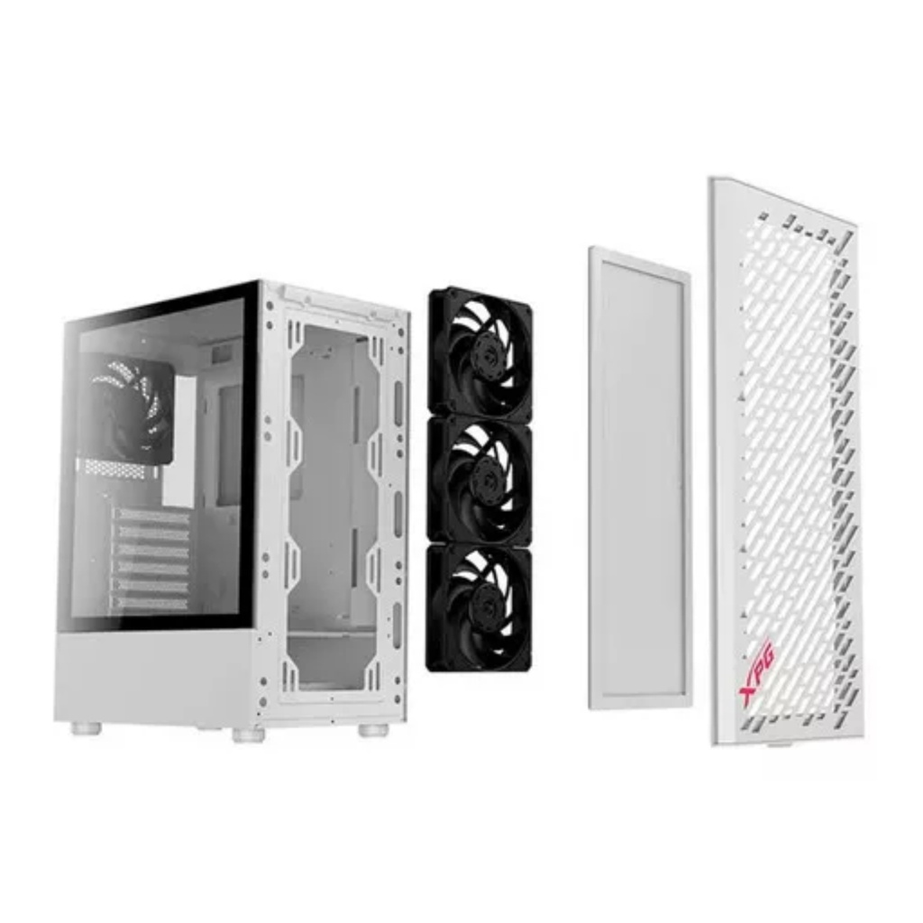 XPG VALOR MESH Black ATX Mid Tower, 3.5incx2, I/O: USBx2, HD Audiox1, Resetx1, Powerx1, Fan: Frontx3, Rearx1