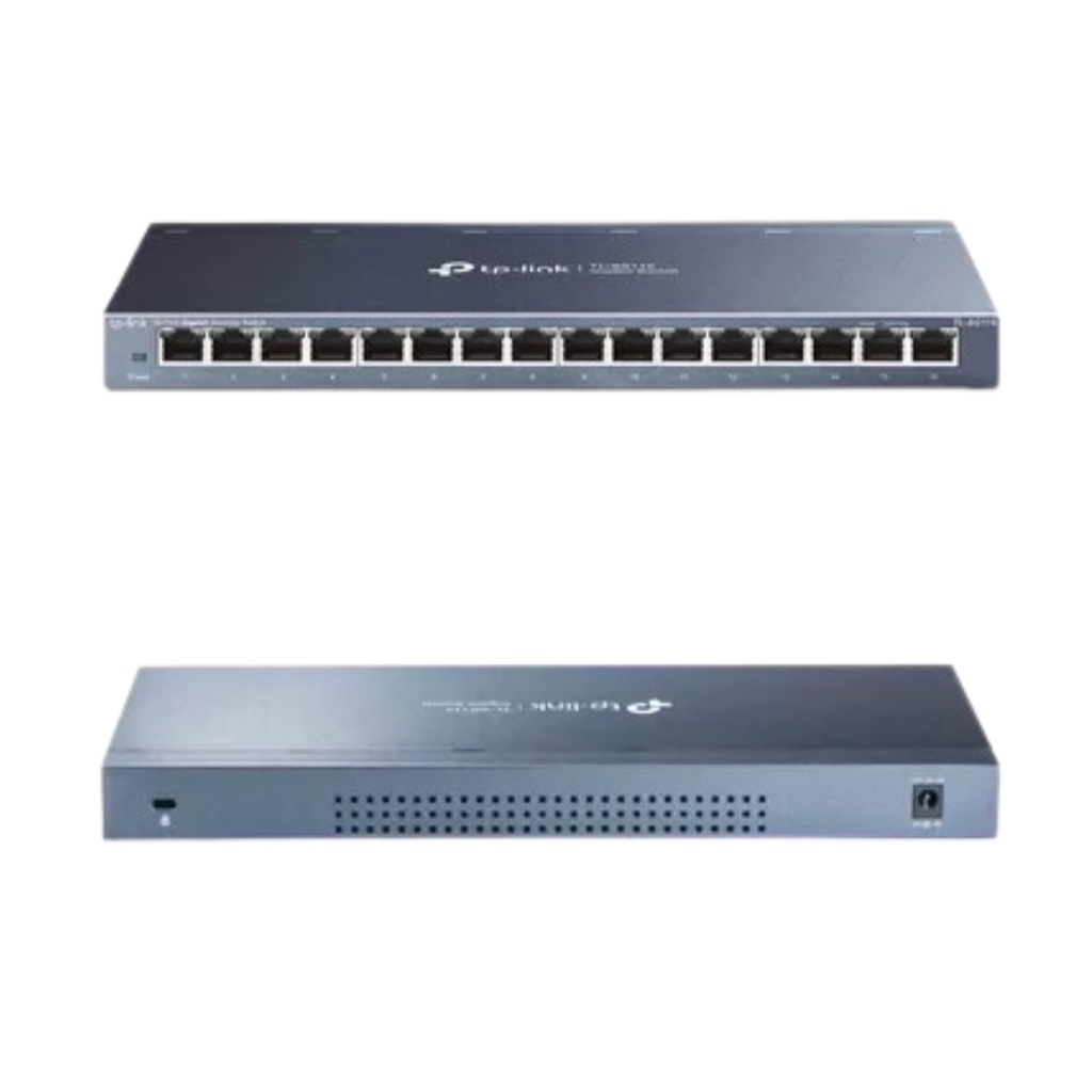 Switch 16 Puertos Gigabit Desktop 16 puetos Gigabit RJ45 SPEC: Caja de acero para Desktop, Plug and Play