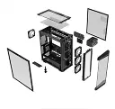 XPG BATTLECRUISER II, Negro, E-ATX Torre Media, 3.5incx2+3,E/S: USB-Cx1, USBx2, HD Audiox1, Resetx1, Powerx1, Ventilador: Frontalx4, Traserox1, 2 años de Garantía
