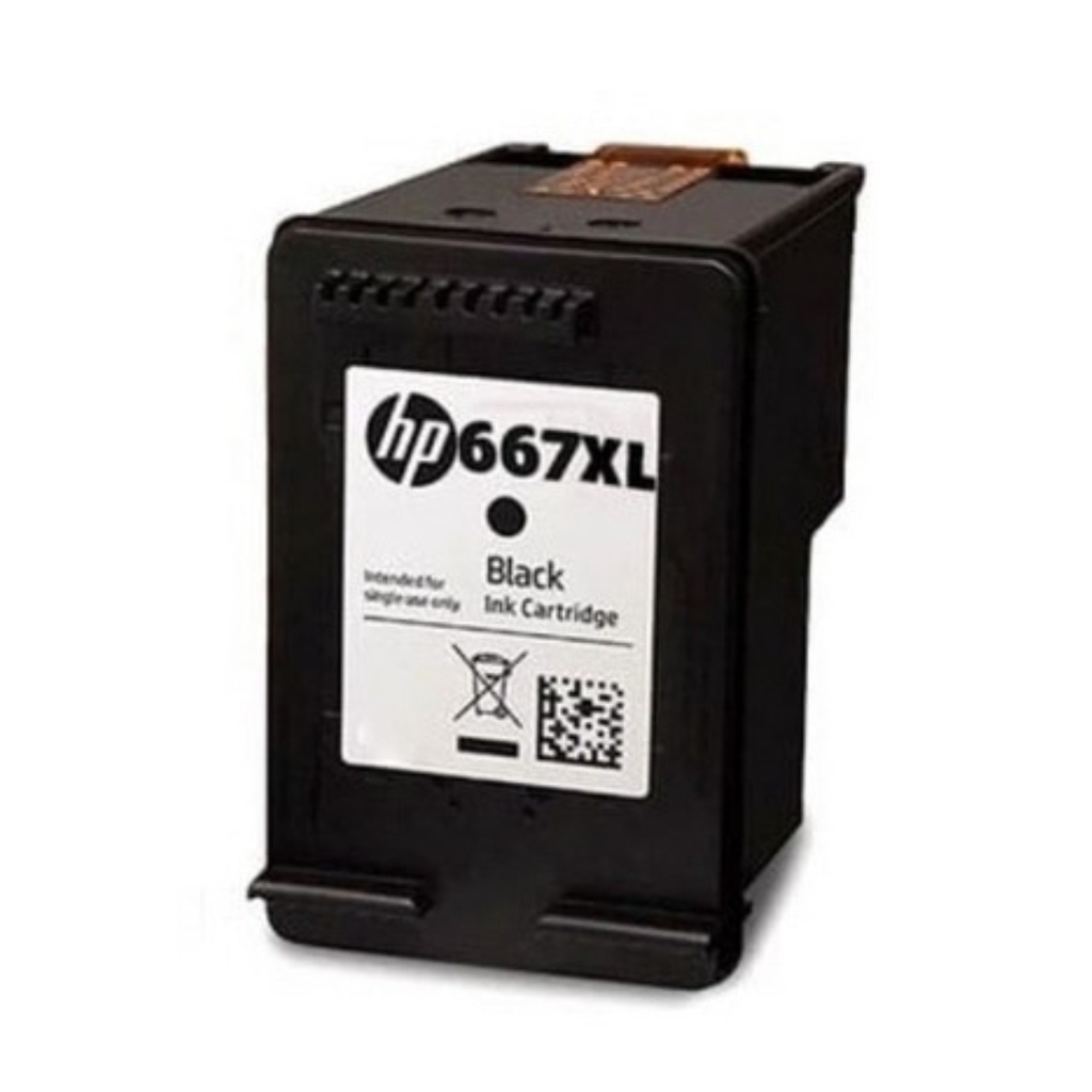 Cartucho Original de Tinta Hp 667xl Alto Rendimiento Negro, 480 Páginas, 8.5 ml