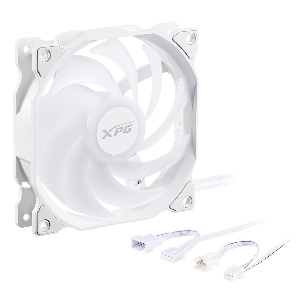 Additional Image for XPG VENTO Reverse 120 ARGB PWM 3 Pack, White, Rifle Bearing, 120mm Fan, 4-Pin PWM, Speed: 300-1600 RPM, Max Air Flow: 65.33 CFM, Fan Noise: 24 dBA, 2 Years Warranty