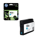 Cartucho Original De Tinta Hp 954xl Alto Rendimiento Cian, 1.600 Páginas, 20 ml