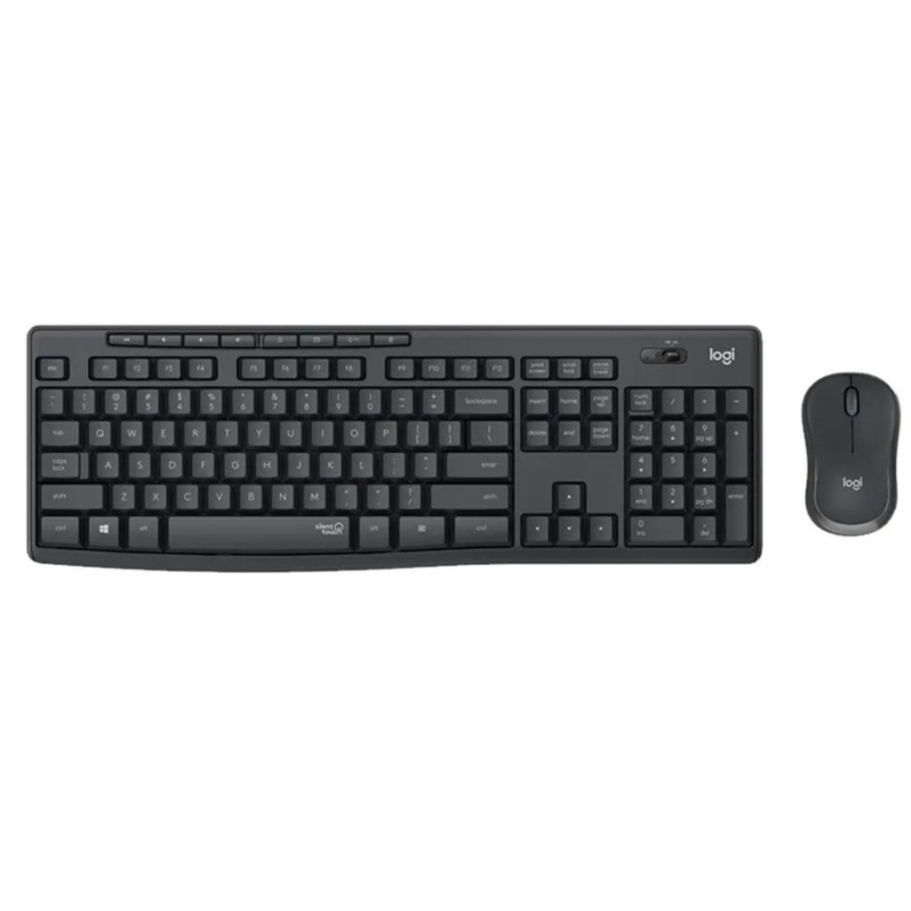 Kit Teclado Y Mouse LOGITECH Silencioso  MK295 COLOR Negro