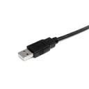 Cable StarTec de 1m USB 2.0 Alta Velocidad Macho a Macho USB A - Negro 