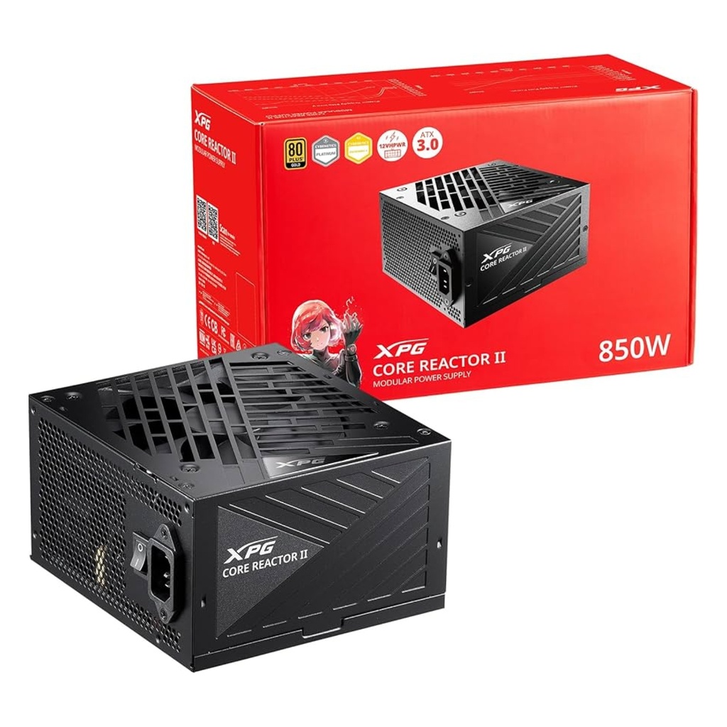XPG COREREACTOR II 850W – Fuente de Poder 80 Plus Gold Gamer