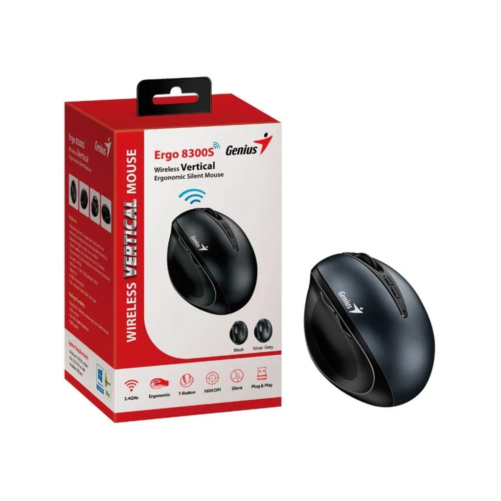 Mouse GENIUS óptico Ergo 8300 Iron Grey