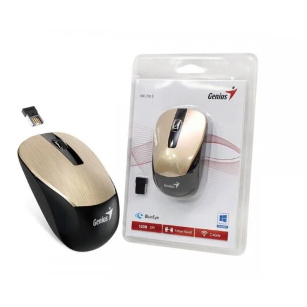 Mouse GENIUS Nx 7015 Inalámbrico COLOR Dorado