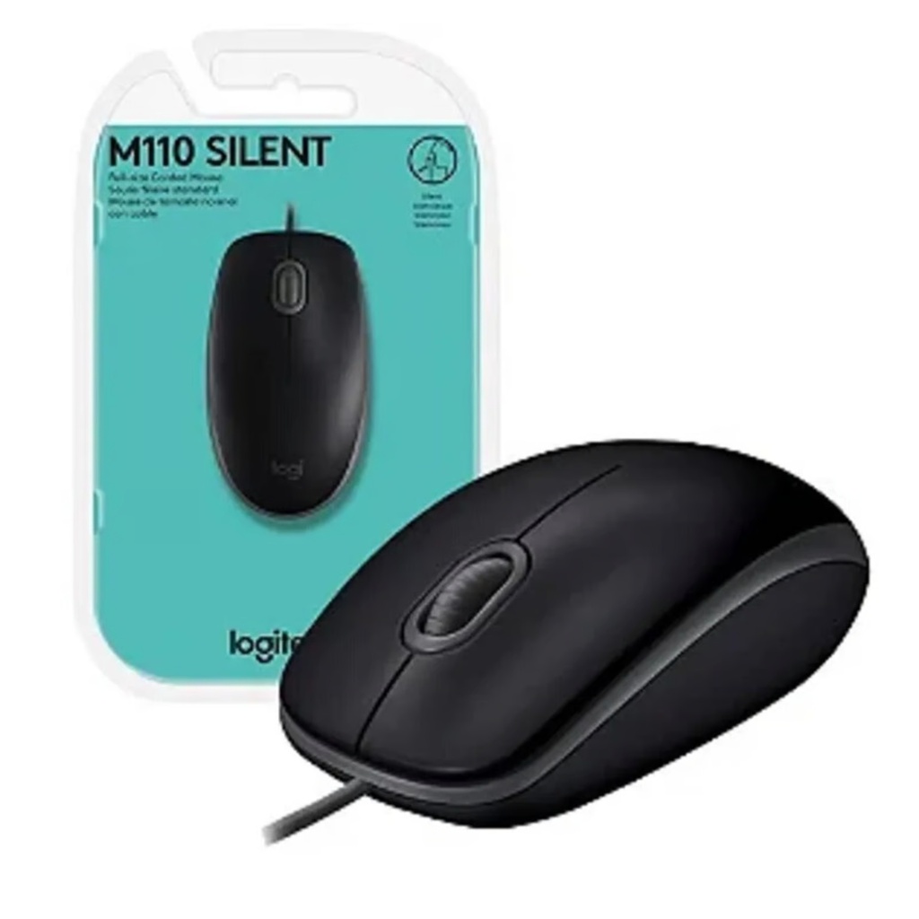 Mouse LOGITECH USB M110 Silent- Black SAMR (Box)
