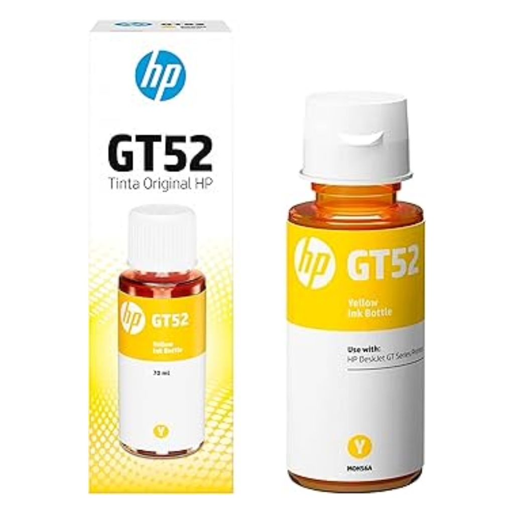Combo De 2 Botellas De Tintas Hp Gt52 Amarilla
