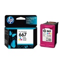 Kit Cartuchos Tinta Original Hp 667 Negro Y 667 Tricolor + Resma   
