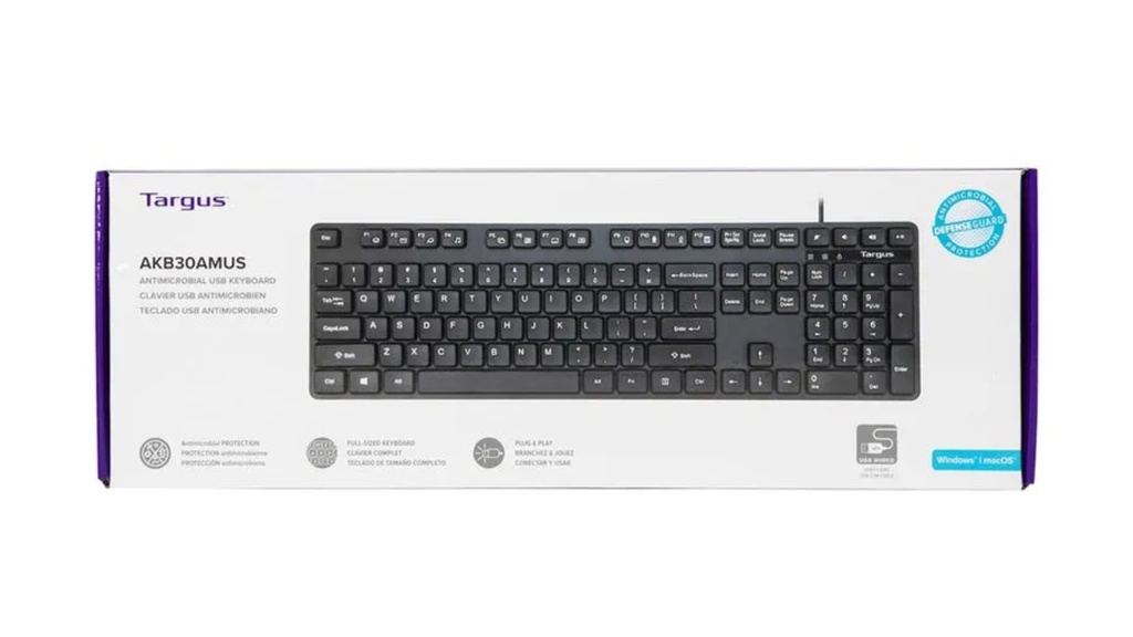 Teclado TARGUS USB Wired Keyboard, Spanish