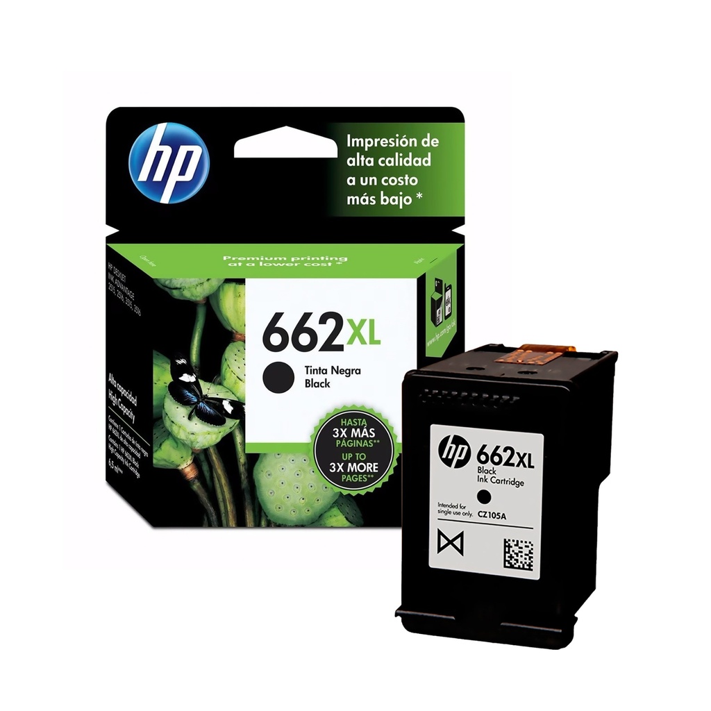 Combo De 2 Cartuchos De Tinta Hp Un 662XL Negro Y Un 662XL Tricolor  