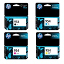 Combo De 4 Tintas Hp 954 Negra, Magenta, Cian Y amarillo