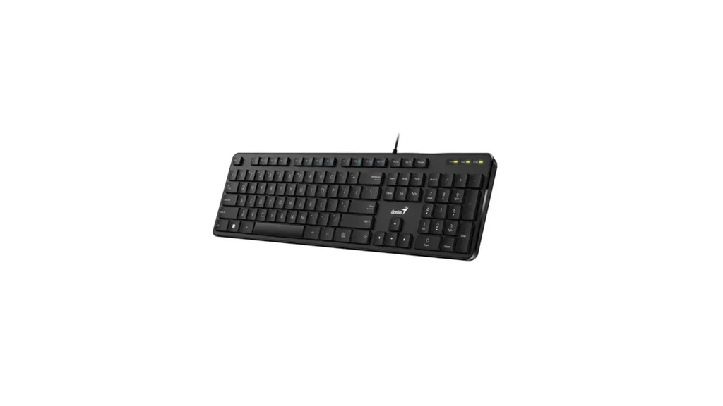 Teclado GENIUS Slimstar 126 QWERTY Numérico Color Negro