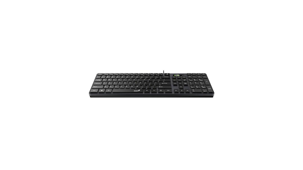 Teclado GENIUS Slimstar 126 QWERTY Numérico Color Negro