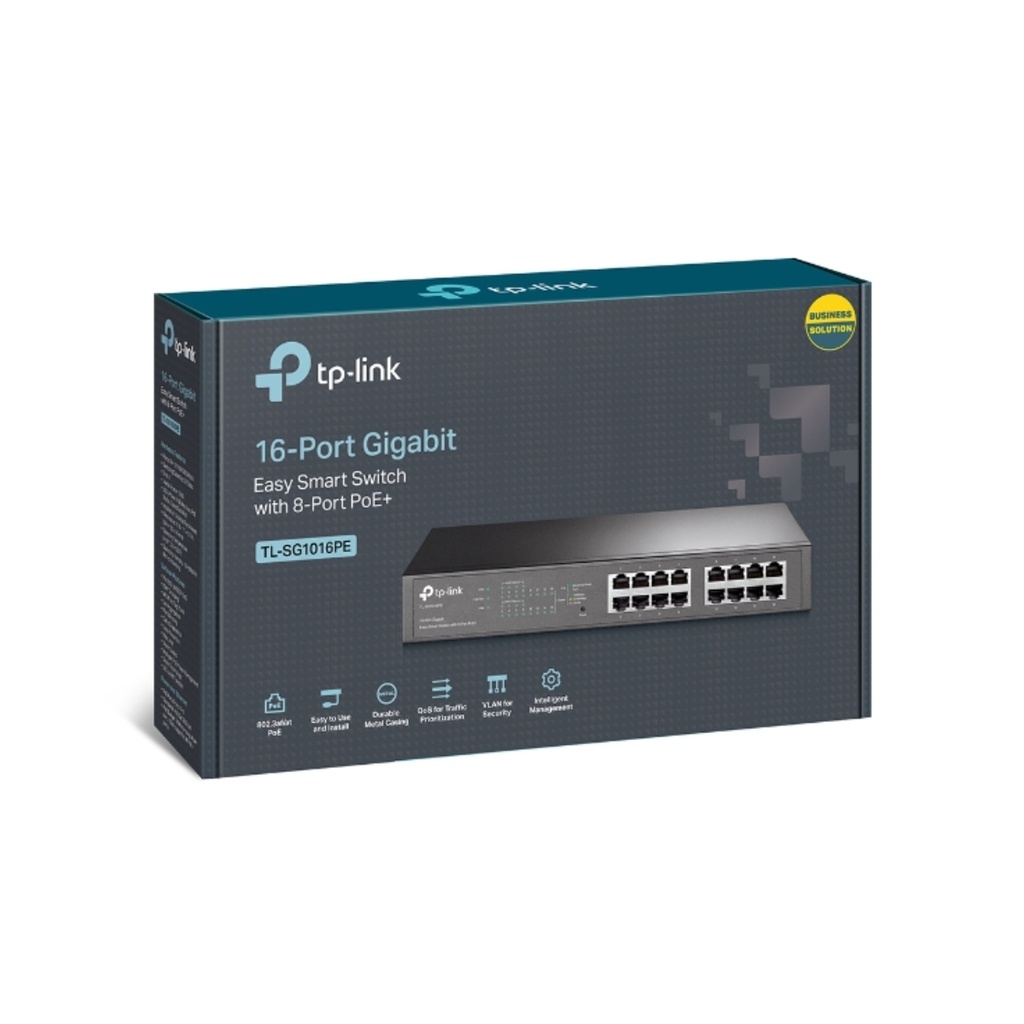Switch Easy Smart de 16 Puertos Gigabit con 8 Puertos PoE+