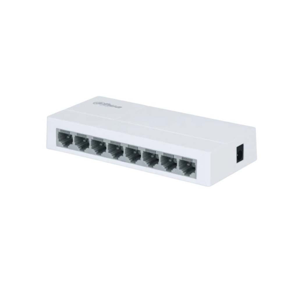 Switch Dahua Giga No Administrable 8 puertos 10/100/1000 (Plástico)