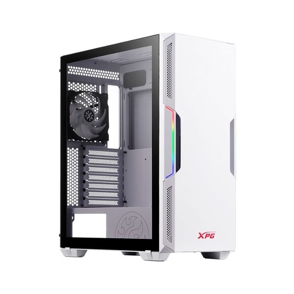 Additional Image for Chasis gamer XPG by ADATA STARKER Blanco / ATX / Vidrio templado X1 / 1 Fan cooler ARGB + 1 Fan Cooler Standard + Fuente de poder XPG PROBE / 600 Watts / Certificada 80 Plus Bronze