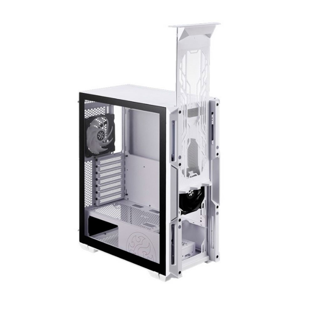 Additional Image for Chasis gamer XPG by ADATA STARKER Blanco / ATX / Vidrio templado X1 / 1 Fan cooler ARGB + 1 Fan Cooler Standard + Fuente de poder XPG PROBE / 600 Watts / Certificada 80 Plus Bronze